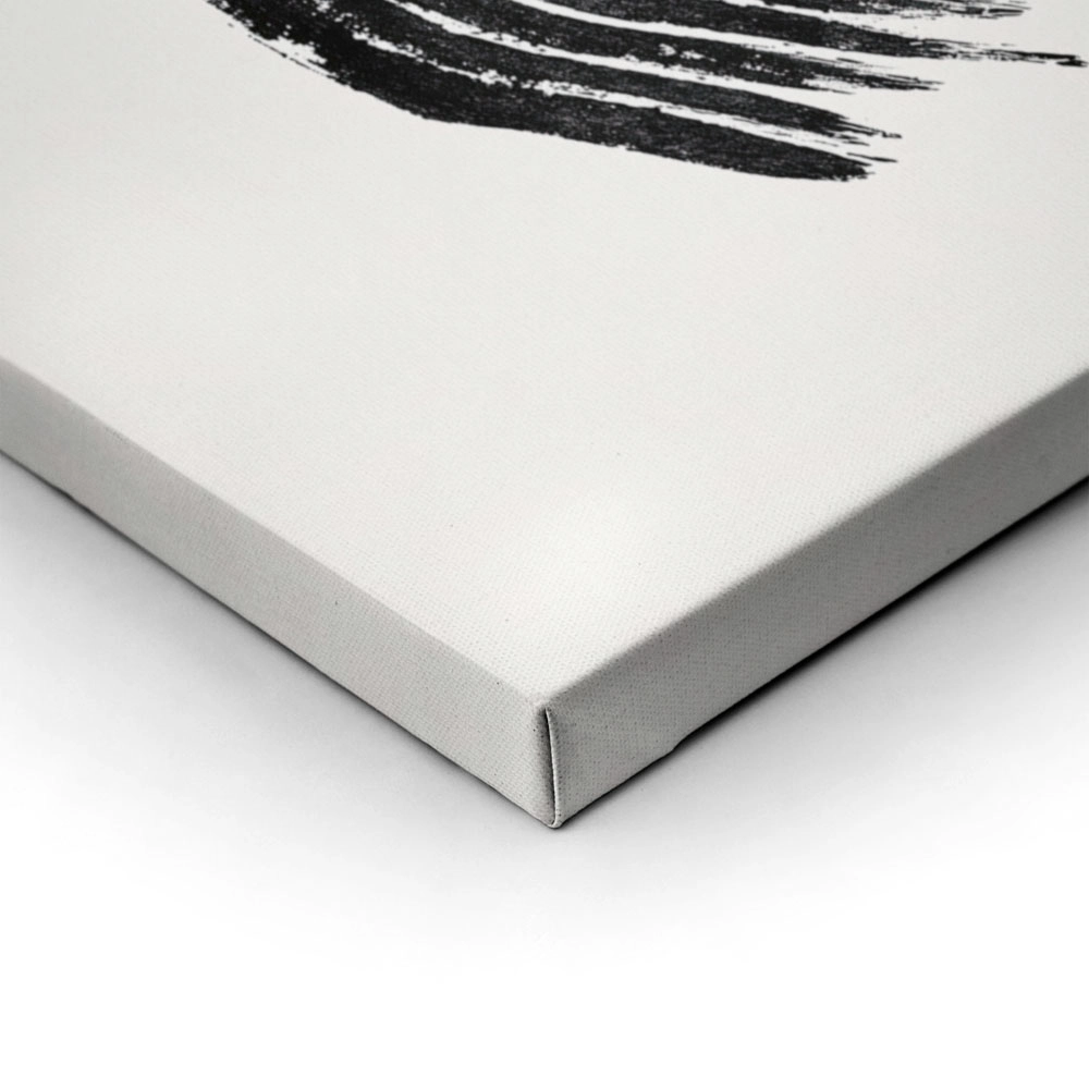 Πίνακας σε Καμβά BOHO BLACK & WHITE CONCENTRIC CIRCULAR RIDGES