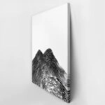 Πίνακας σε Καμβά BOHO BLACK & WHITE FINGERPRINT MOUNTAIN