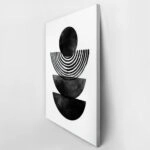 Πίνακας σε Καμβά BOHO BLACK & WHITE MINIMALIST GEOMETRIC SHAPES