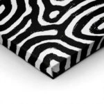 Πίνακας σε Καμβά BOHO BLACK & WHITE ORGANIC SWIRLING LINES