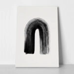 Πίνακας σε Καμβά BOHO BLACK & WHITE RAINBOW 2
