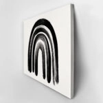 Πίνακας σε Καμβά BOHO BLACK & WHITE RAINBOW