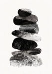 Πίνακας σε Καμβά BOHO BLACK & WHITE SHAPES 2