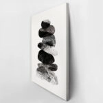 Πίνακας σε Καμβά BOHO BLACK & WHITE SHAPES 2