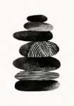 Πίνακας σε Καμβά BOHO BLACK & WHITE SHAPES 3