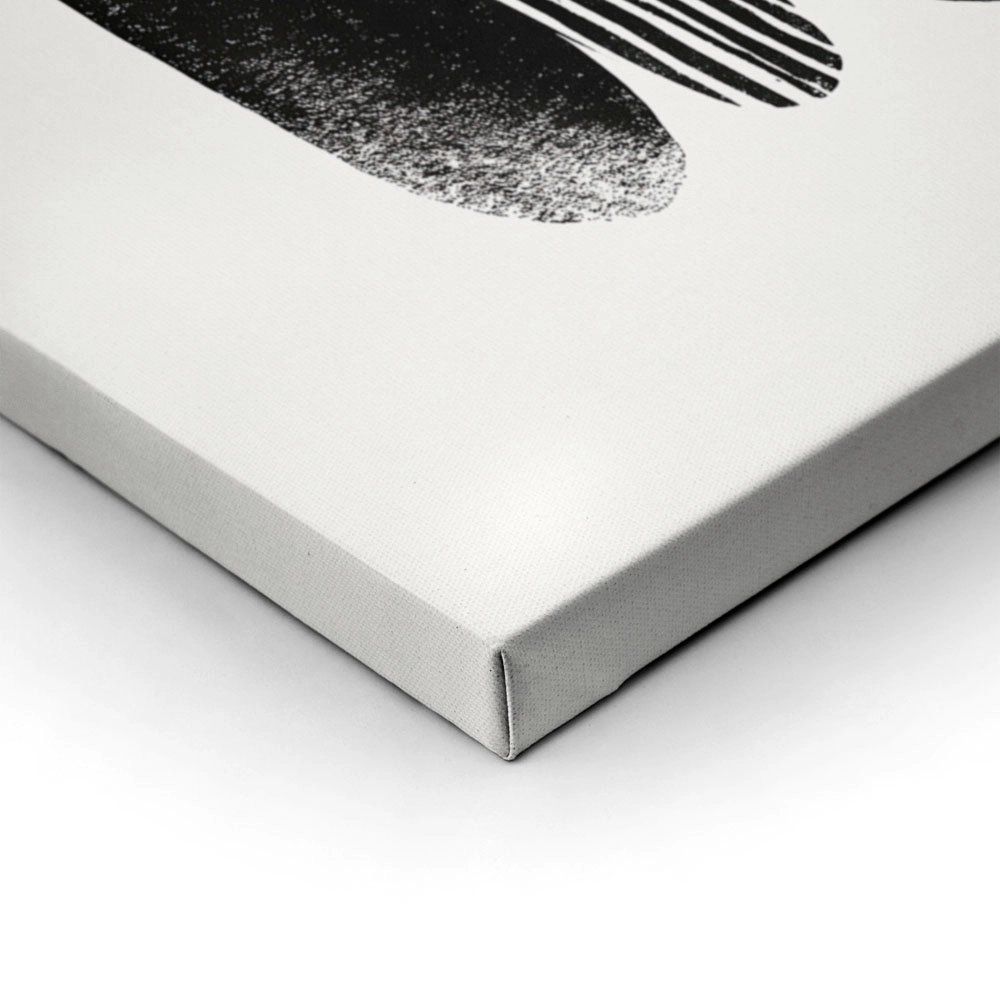 Πίνακας σε Καμβά BOHO BLACK & WHITE SHAPES 3