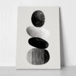 Πίνακας σε Καμβά BOHO BLACK & WHITE SHAPES