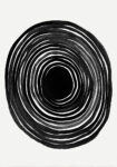Πίνακας σε Καμβά BOHO BLACK & WHITE SNAIL SHELL