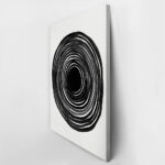 Πίνακας σε Καμβά BOHO BLACK & WHITE SNAIL SHELL