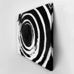 Πίνακας σε Καμβά BOHO BLACK & WHITE SPIRAL VORTEX