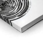 Πίνακας σε Καμβά BOHO BLACK & WHITE SPIRALS