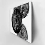 Πίνακας σε Καμβά BOHO BLACK & WHITE SPIRALS
