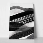Πίνακας σε Καμβά BOHO BLACK & WHITE STRIPED TEXTURES