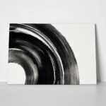 Πίνακας σε Καμβά BOHO BLACK & WHITE SWIRL