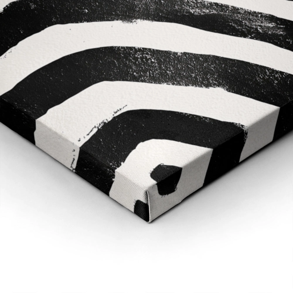 Πίνακας σε Καμβά BOHO BLACK & WHITE TEXTURED LINES