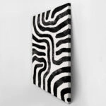 Πίνακας σε Καμβά BOHO BLACK & WHITE TEXTURED LINES