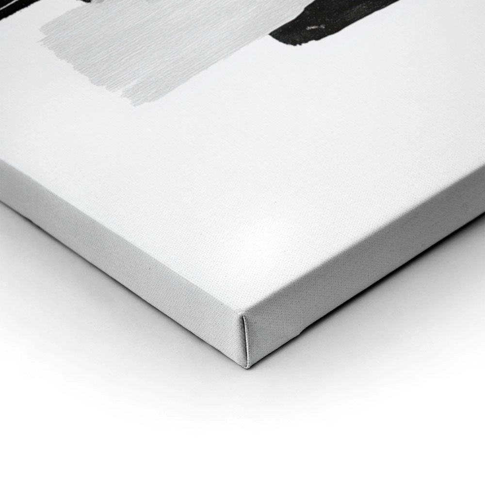 Πίνακας σε Καμβά BOHO BLACK & WHITE VERTICAL BRUSH STROKES