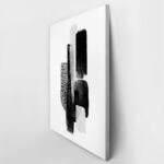 Πίνακας σε Καμβά BOHO BLACK & WHITE VERTICAL BRUSH STROKES