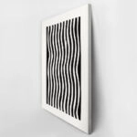 Πίνακας σε Καμβά BOHO BLACK & WHITE VERTICAL ORGANIC LINES