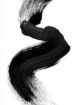 Πίνακας σε Καμβά BOHO BLACK & WHITE WAVE BRUSH STROKE 2