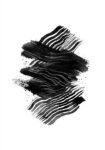 Πίνακας σε Καμβά BOHO BLACK & WHITE WAVE BRUSH STROKE INK PAINT STAINS