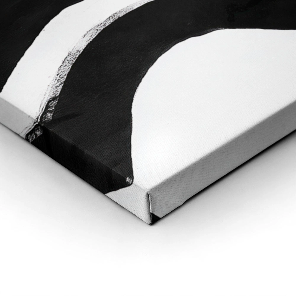 Πίνακας σε Καμβά BOHO BLACK & WHITE WAVE LINES