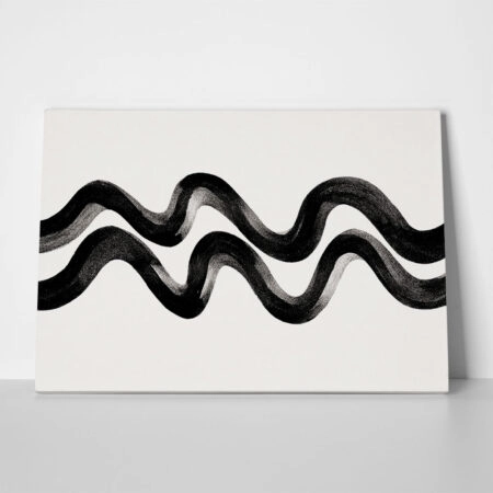Πίνακας σε Καμβά BOHO BLACK & WHITE WAVES