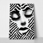Πίνακας σε Καμβά BOHO BLACK & WHITE WOMAN FACE 5