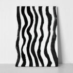 Πίνακας σε Καμβά BOHO BLACK & WHITE ZEBRA PATTERN 2