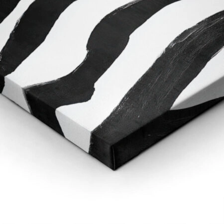 Πίνακας σε Καμβά BOHO BLACK & WHITE ZEBRA PATTERN 2 -  Sticky 2