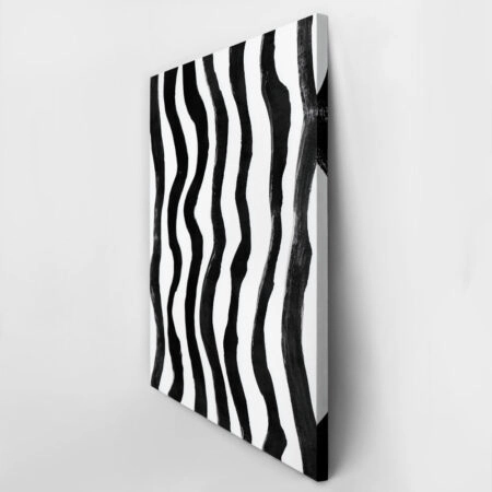 Πίνακας σε Καμβά BOHO BLACK & WHITE ZEBRA PATTERN 2 -  Sticky 3