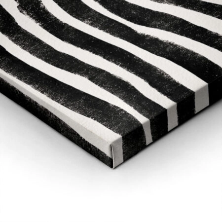 Πίνακας σε Καμβά BOHO BLACK & WHITE ZEBRA PATTERN -  Sticky 2