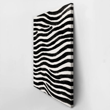 Πίνακας σε Καμβά BOHO BLACK & WHITE ZEBRA PATTERN -  Sticky 3