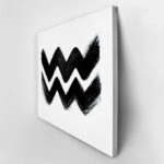 Πίνακας σε Καμβά BOHO BLACK & WHITE ZIG ZAGS