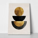 Πίνακας σε Καμβά BOHO LUXURY CIRCLE AND SEMICIRCLE 2