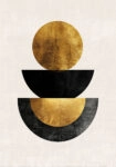 Πίνακας σε Καμβά BOHO LUXURY CIRCLE AND SEMICIRCLE 2