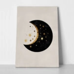 Πίνακας σε Καμβά BOHO LUXURY CRESCENT MOON