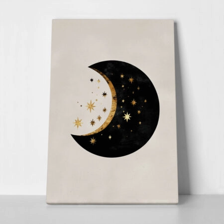 Πίνακας σε Καμβά BOHO LUXURY CRESCENT MOON - 