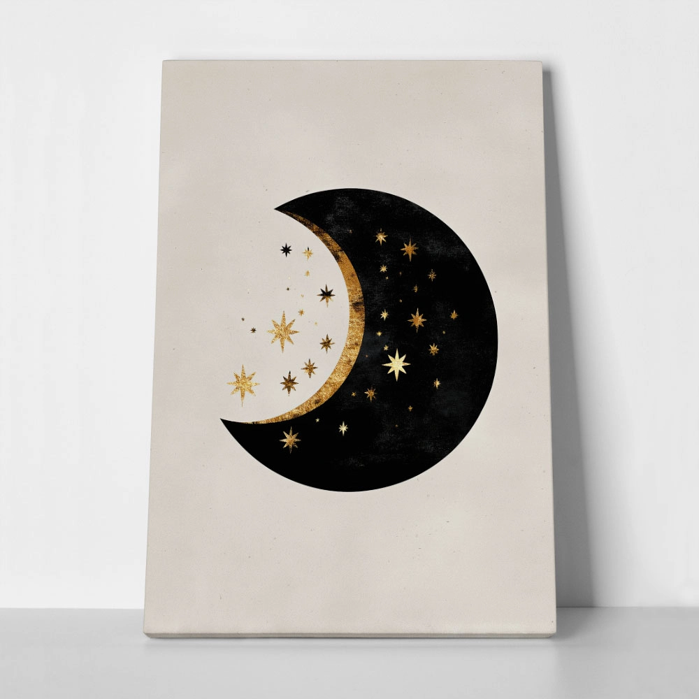 Πίνακας σε Καμβά BOHO LUXURY CRESCENT MOON