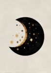 Πίνακας σε Καμβά BOHO LUXURY CRESCENT MOON