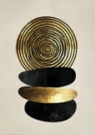 Πίνακας σε Καμβά BOHO LUXURY SPIRAL AND SHAPES