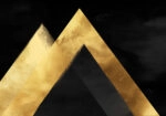Πίνακας σε Καμβά BOHO LUXURY TRIANGLES 2