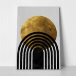 Πίνακας σε Καμβά BOHO LUXURY WAVE AND CIRCLE