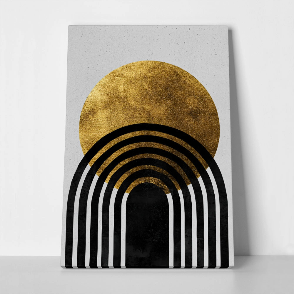 Πίνακας σε Καμβά BOHO LUXURY WAVE AND CIRCLE