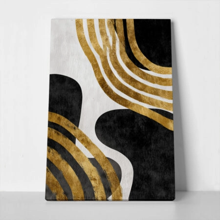 Πίνακας σε Καμβά BOHO LUXURY WAVES AND SHAPES 2 - 