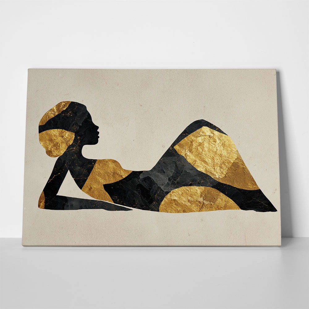 Πίνακας σε Καμβά BOHO LUXURY WOMAN FIGURE 2
