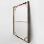Πίνακας σε Καμβά BROWN BEIGE AND WHITE CURVED SHAPES