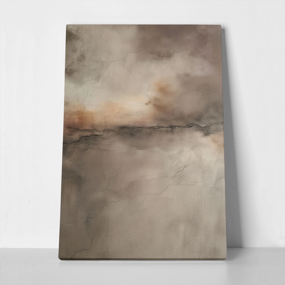 Πίνακας σε Καμβά BROWN BLACK AND GRAY WALL