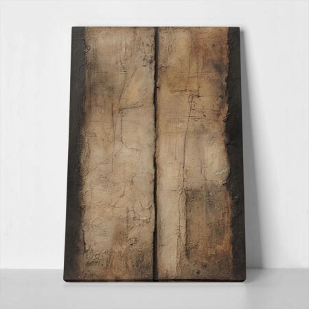 Πίνακας σε Καμβά BROWN TEXTURED WALL - 