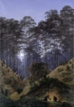Πίνακας σε Καμβά CASPAR DAVID FRIEDRICH - FOREST INTERIOR BY MOONLIGHT